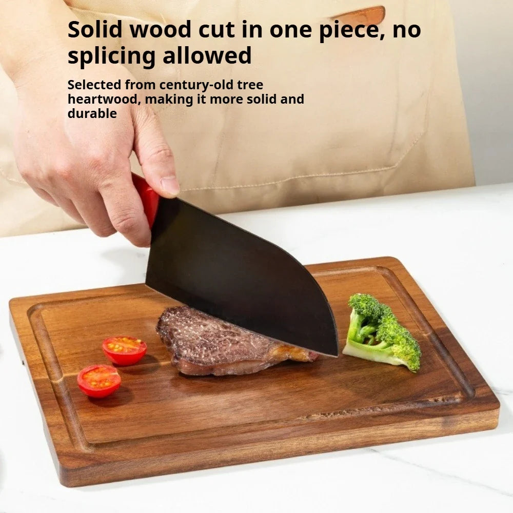 Wood Cutting Boards Wooden Charcuterie Board Double Sided Meat Vegetables Boards Pizza Bread Serving Board Kitchen Accessories