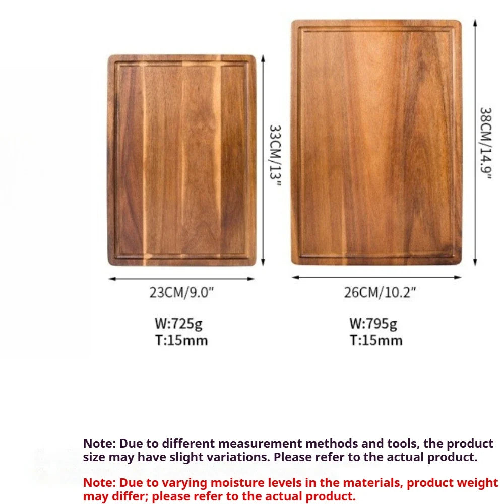 Wood Cutting Boards Wooden Charcuterie Board Double Sided Meat Vegetables Boards Pizza Bread Serving Board Kitchen Accessories